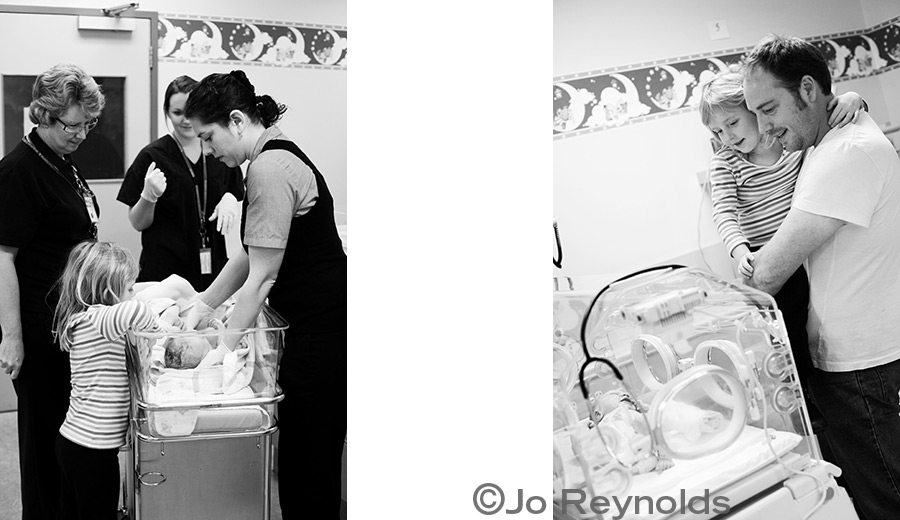 Newborn in the hospital nursery - Adelaide Birth Photographer