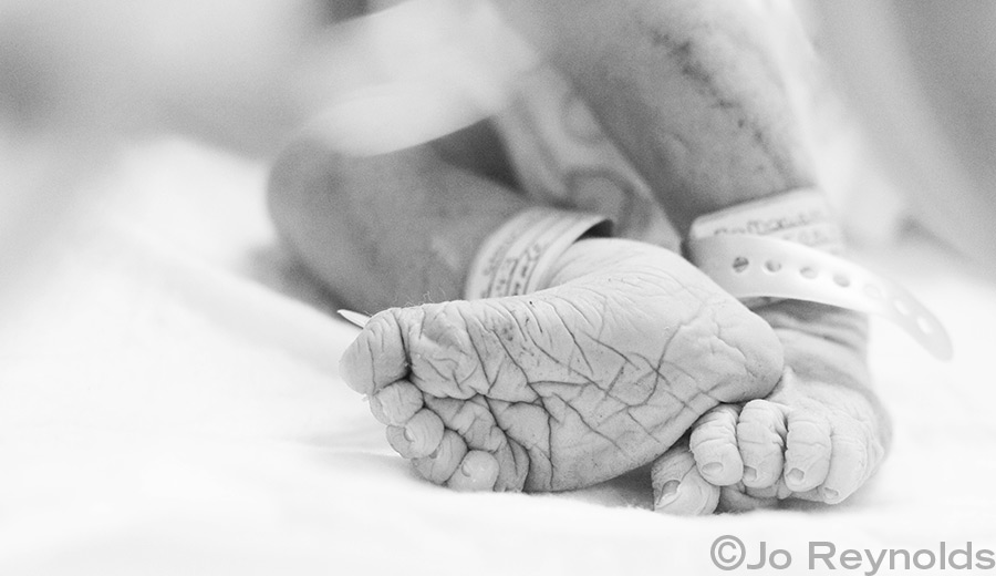 Newborn baby feet