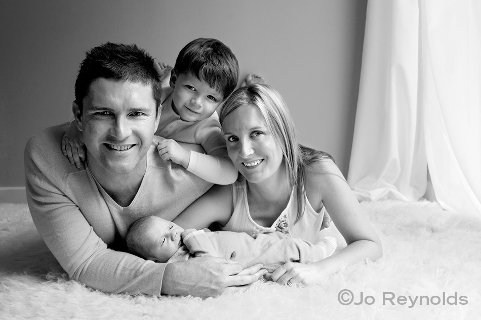 Newborn with  Family Portrait