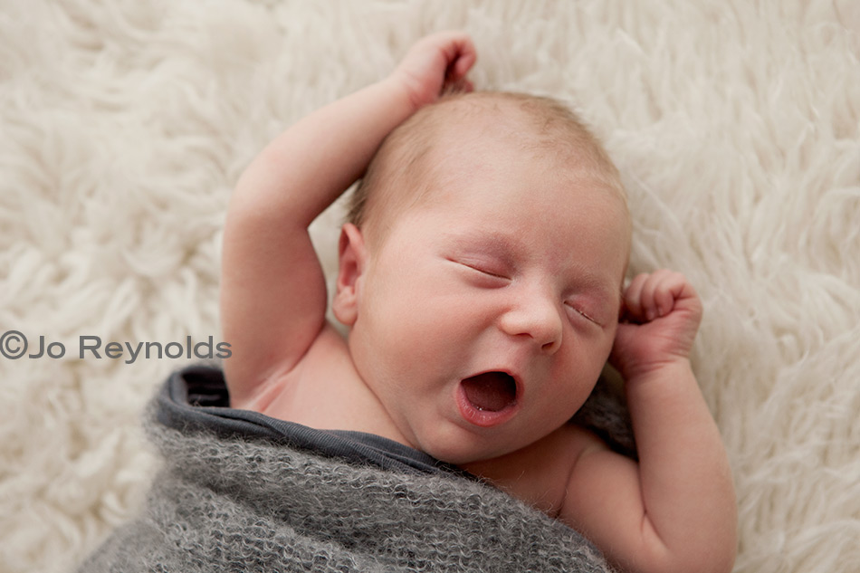 Newborn Portrait - Yawning