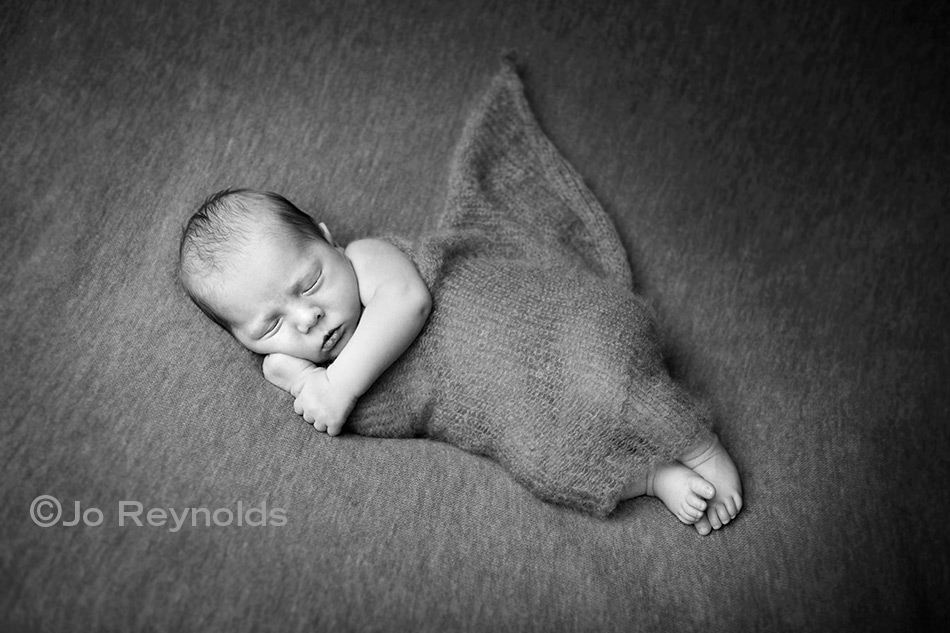 Newborn Black and White Portrait